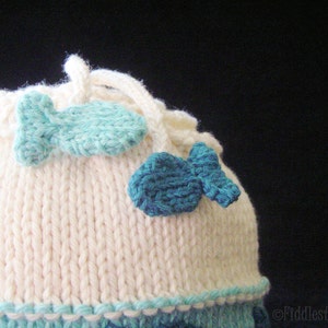 Hat Knitting Pattern Nautical Fish Hat Pattern the CHARLIE Hat Newborn Baby Toddler Child & Adult sizes incl'd image 5