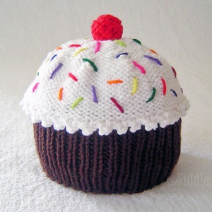 Knitting Pattern Baby Cupcake Hat Pattern the CUPCAKES Hat Newborn, Baby, Toddler, Child & Adult sizes incl'd image 2