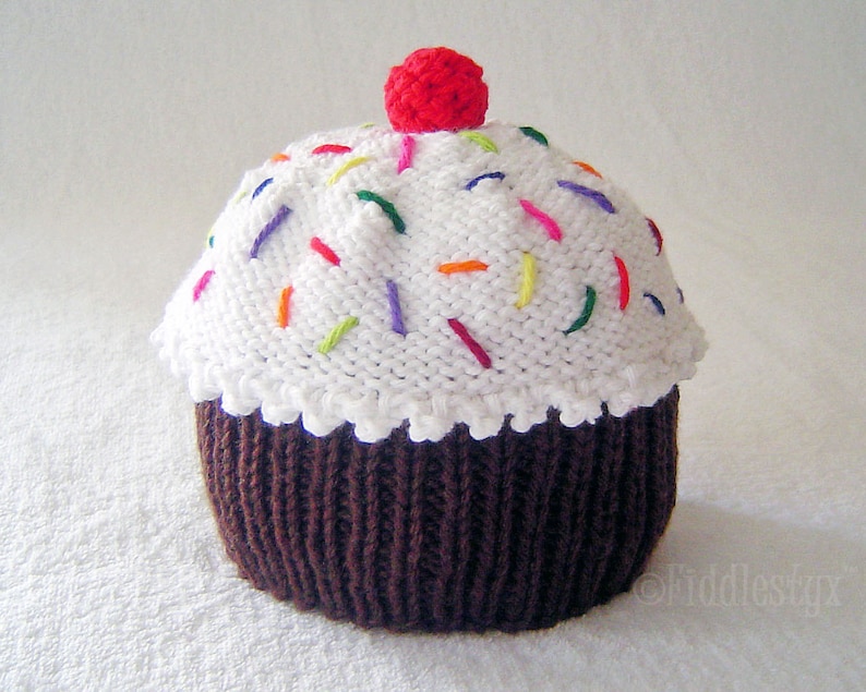 Knitting Pattern Baby Cupcake Hat Pattern the CUPCAKES Hat Etsy