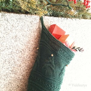 Christmas Stocking Knitting Pattern Eighth Annual Fiddlestyx Christmas Stocking the TAMARACK Christmas Stocking Pattern image 4