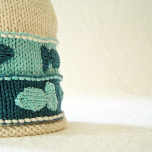 Hat Knitting Pattern Nautical Fish Hat Pattern the CHARLIE Hat Newborn Baby Toddler Child & Adult sizes incl'd image 3