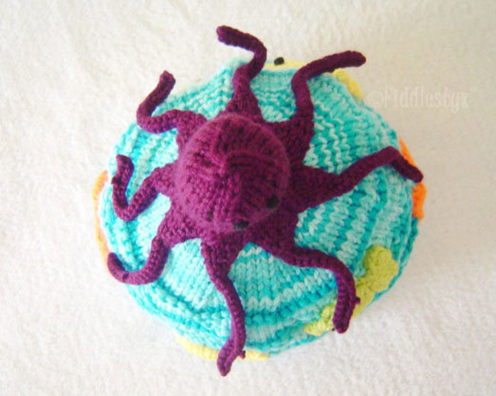 Hat Knitting Pattern Octopus Hat Pattern the OLLIE Hat Etsy