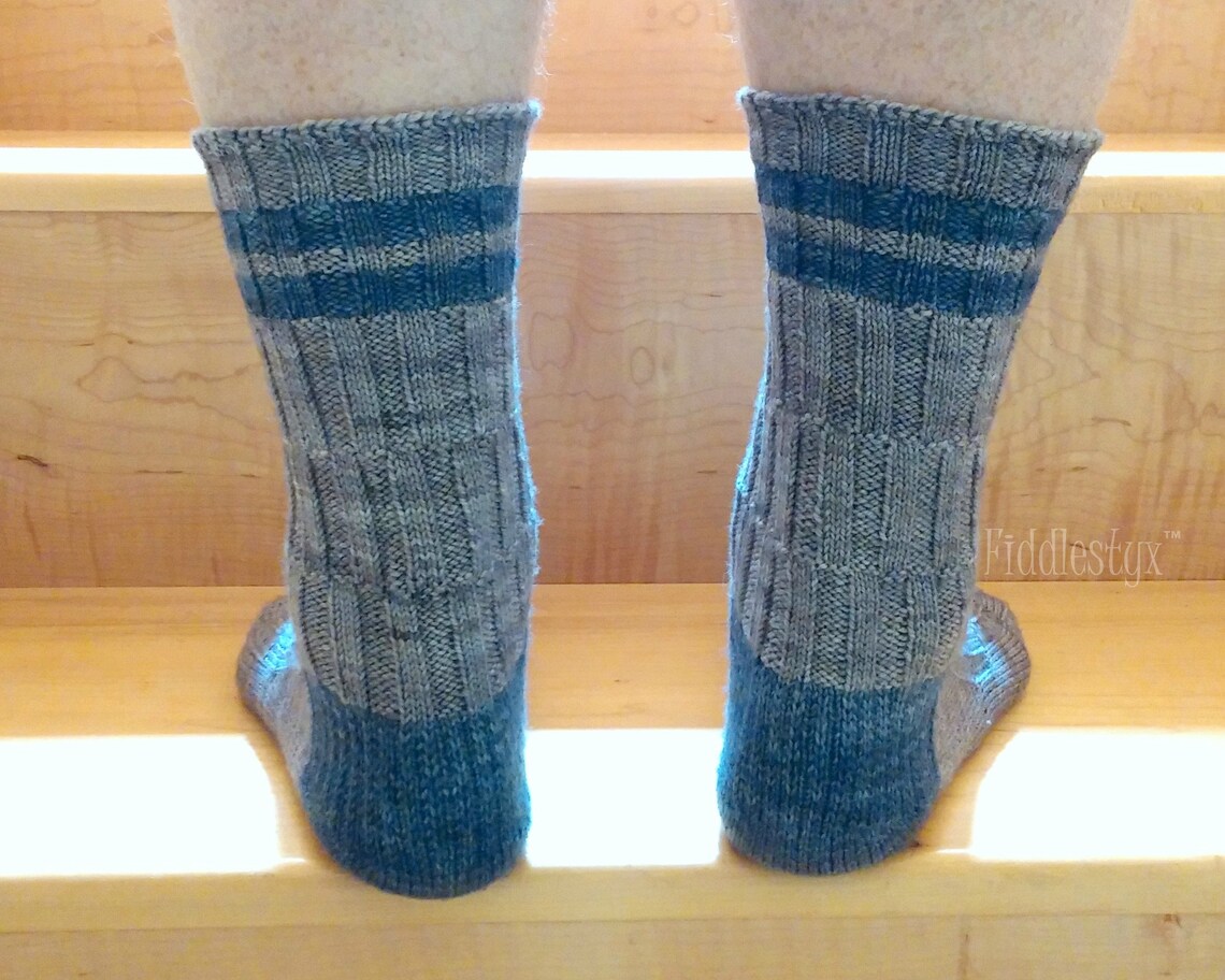 Knitting Pattern Men's Sock Knitting Pattern Toe up Etsy