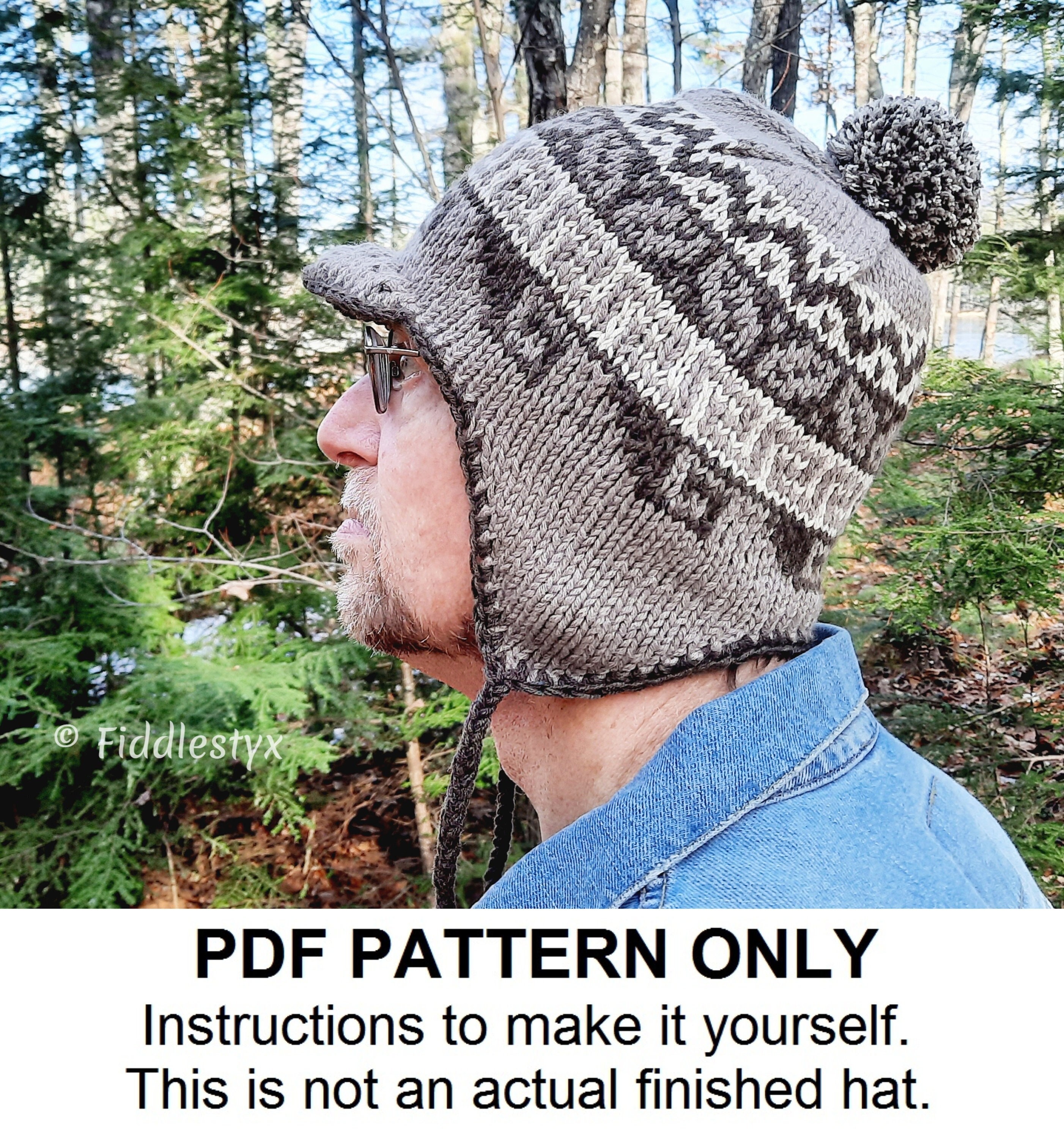 Peruvian Earflap Hat Knitting Pattern: Toddler, Child, Adult Sizes