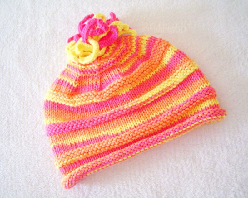 Knitting Pattern Baby Hat Pattern the SOPHIA Hat Newborn, Baby, Toddler, Child & Adult sizes incl'd image 2