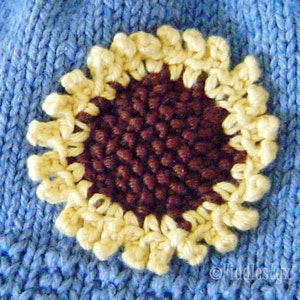 Hat Knitting Pattern Girls Sunflower Hat Pattern the IZZY Hat Newborn, Baby, Toddler, Child & Adult sizes incl'd image 5