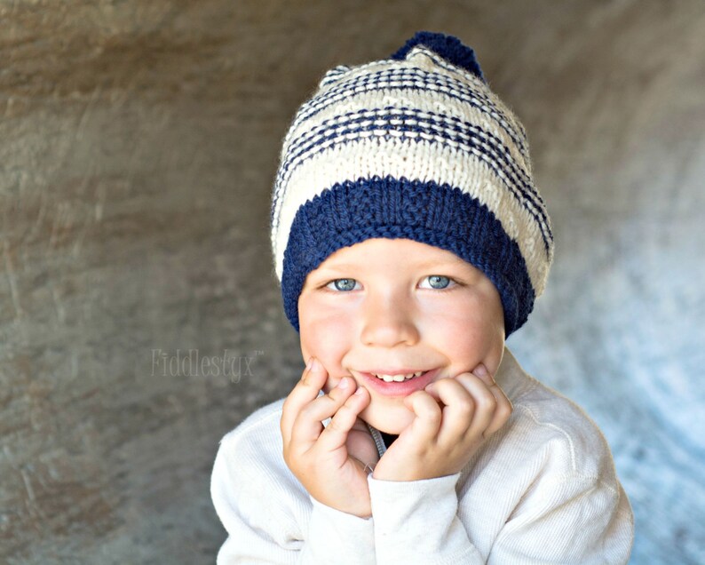 Knitting Pattern Slouchy Hat Pattern the SYDNEY slouchy Toddler, Child & Adult sizes incl'd image 2