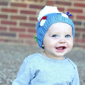 Hat Knitting Pattern Snowman Hat Pattern the OLAF Hat Newborn, Baby, Toddler, Child & Adult sizes incl'd image 3