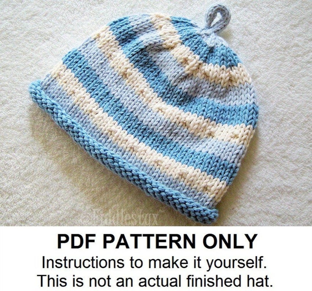 Baby Hat Knitting Pattern Baby Boys Hat Pattern the BEN Beanie newborn