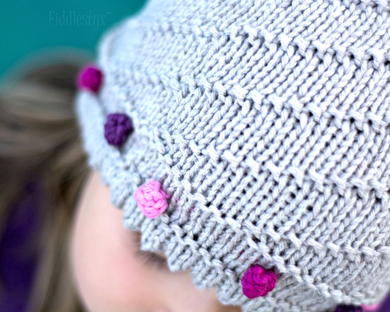 Hat Knitting Pattern Slouchy Hat Pattern the JO Hat Newborn, Baby, Toddler, Child & Adult sizes incl'd image 4