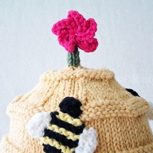 Hat Knitting Pattern Beehive Hat Pattern the BUZZ Hat Newborn, Baby, Toddler, Child & Adult sizes incl'd image 2