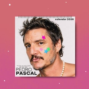 Pedro Pascal 2026 Wall Calendar