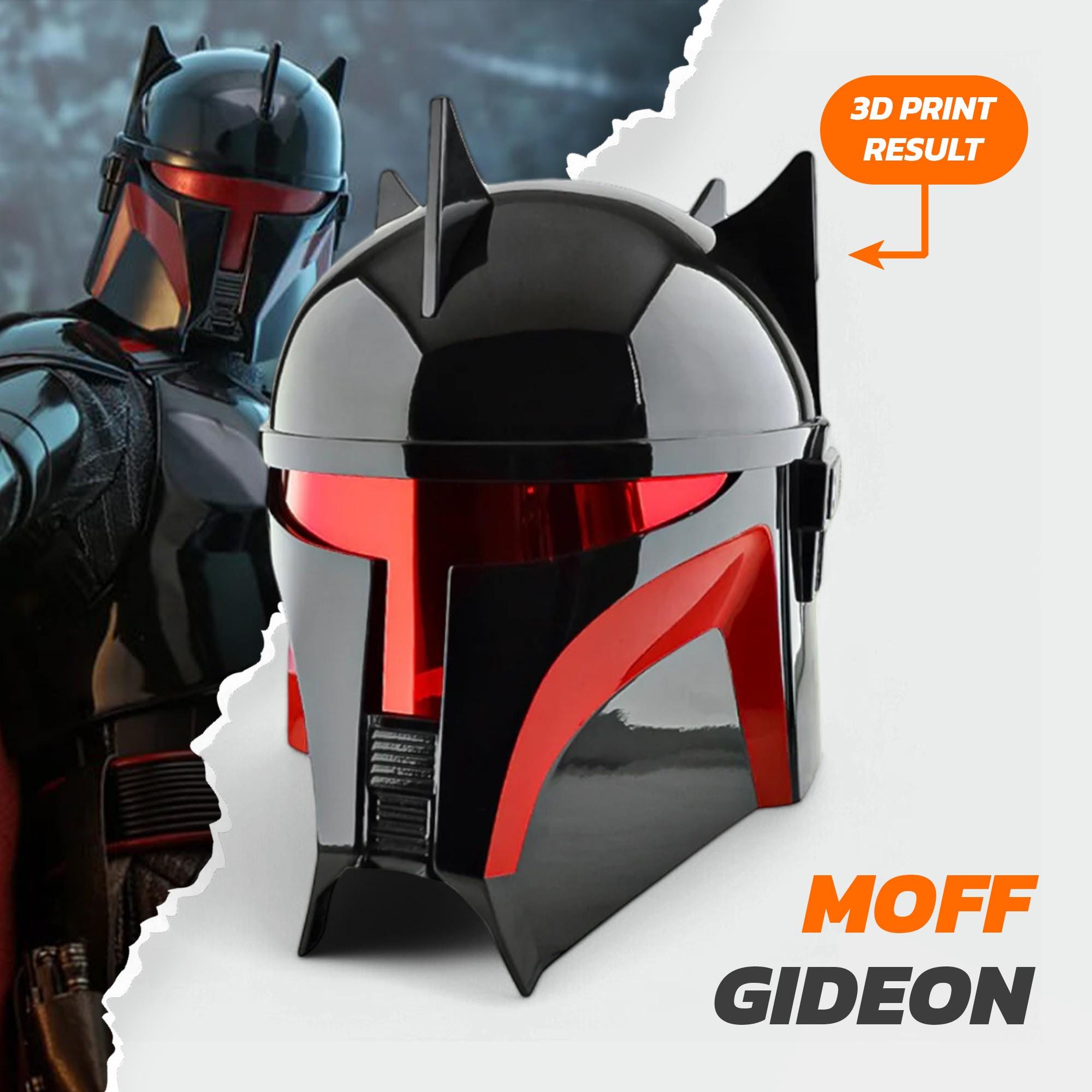 Moff Gideon Helmet 3D Model | Star Wars Cosplay Helmet Print Model
