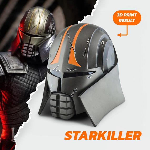 Starkiller Helmet 3D Model | Star Wars Cosplay Helmet Print Model | The Force Unleashed Helmet 3D File for Print | Starkiller STL File