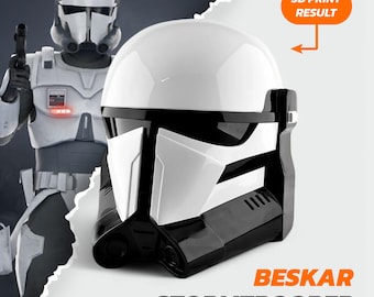 Beskar Stormtrooper Helmet 3D Model | Star Wars Cosplay Helmet Print Model | Mandalorian 3 Season Helmet