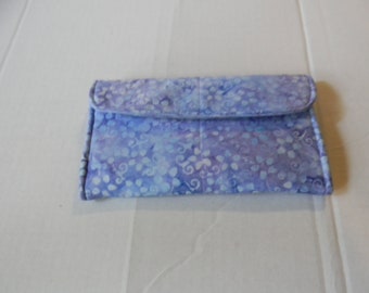 Lavender Batik Clutch Wallet