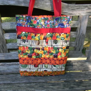 Veggie Fabric Tote Bag/Market Bag