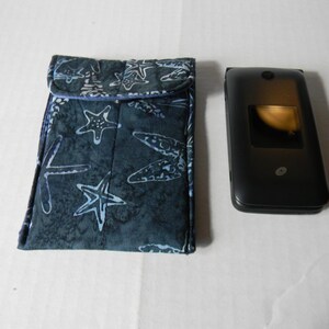 Blauwe zeester batik mobiele telefoon/telefoonhoesje