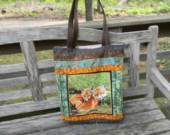 Red Fox Market Bag/Tote Bag