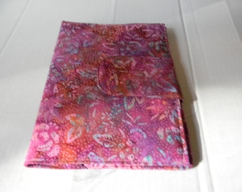 Pink Floral Batik iPad Cover