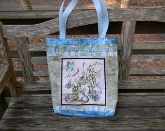 Botanical Fabric Panel Market/Tote Bag