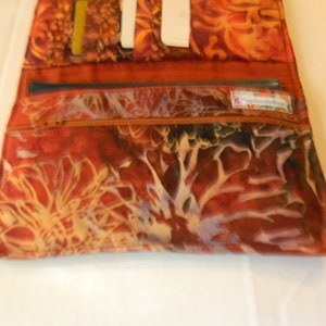 Copper Floral Batik Clutch Wallet image 4