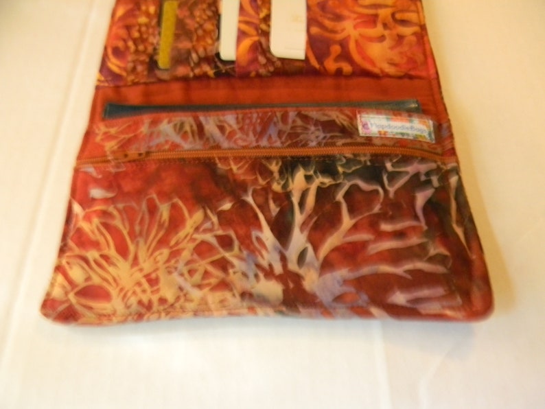 Copper Floral Batik Clutch Wallet image 4