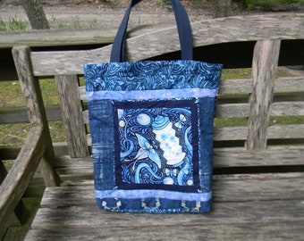 Blue Luminaria Market Bag Julie Paschkis (Last One)