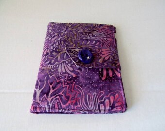 Purple Floral Batik Kindle Touch/ Kindle/ Nook Simple Touch/Paperwhite Cover