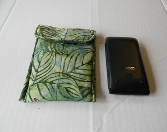 Green Leaves Batik Cell Phone/Flip Phone Case