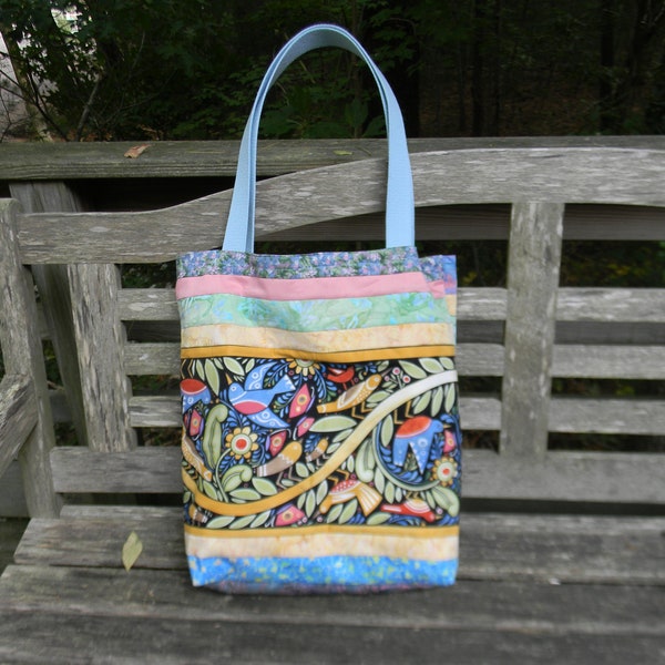 Julie Paschkis Chickadee Birds Market Bag