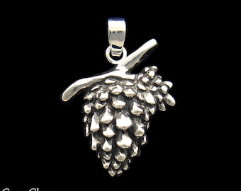 Pine Cone Charm / Necklace Sterling Silver Pinecone Charm