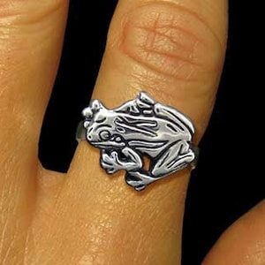 Tree Frog 2 Ring Sterling Silver