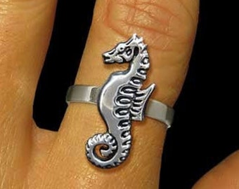 Seahorse Ring Sterling Silver