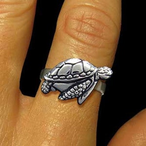 Sea Turtle Ring Sterling Silver