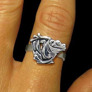 Tree Frog 1 Ring Sterling Silver