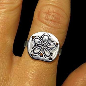Sand Dollar Ring Sterling Silver