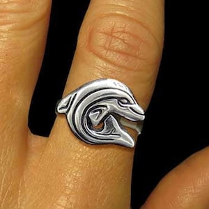 Delfin Ring Sterling Silber