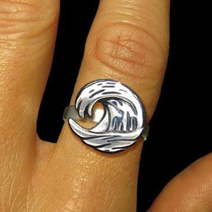 Ocean Wave Ring Sterling Silver