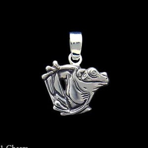 Tree Frog 1 Charm / Necklace Sterling Silver