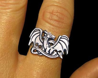 Dragon Ring Sterling Silver Fantasy Ring
