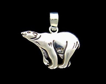 Polar Bear Charm / Necklace Sterling Silver