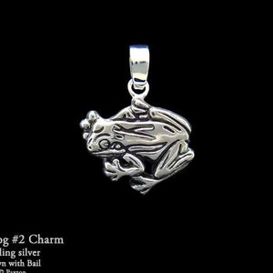 Tree Frog 2 Charm / Necklace Sterling Silver