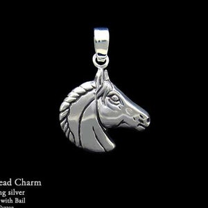 Horse Head Charm / Necklace Sterling Silver