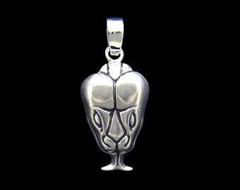 Snake Head Charm / Necklace Sterling Silver