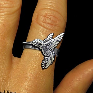 Hummingbird Ring Sterling Silver