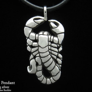Scorpion Scorpio Pendant Necklace Sterling Silver