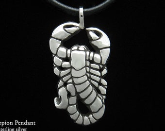 Scorpion Scorpio Pendant Necklace Sterling Silver