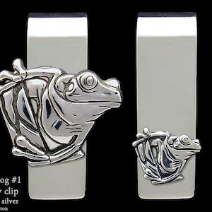 Tree Frog Money Clip Sterling Silver