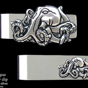 Octopus Money Clip Sterling Silver